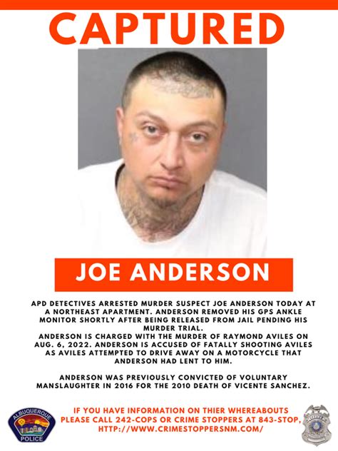 Apd Locates Arrests Murder Suspect Who Cut His Gps Monitor — City Of Albuquerque