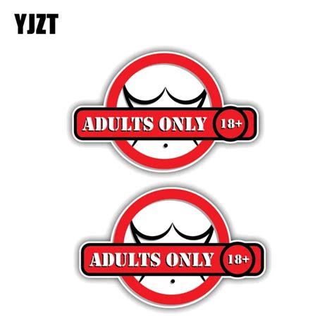 Yjzt X Cm Cm Funny Car Sticker Pvc Reflective Warning Adults