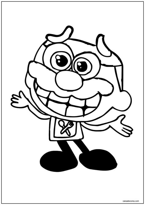 José Comilão Para Colorir E Imprimir - Desenho de josé comilão sorrindo para colorir e imprimir - Kids Color