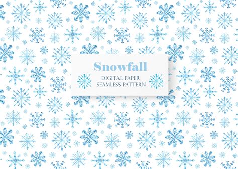 Snowflakes Digital Paper, Pattern. Graphic by sabina.zhukovets ...