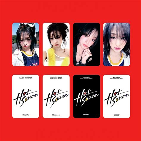 Pcs Set Kpop Babymonster Member Hot Sauce Self Made Photo Card