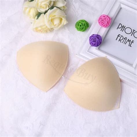 3 Pairs Foam Triangle Push Up Bra Pads Insert Bikini Swimsuit Swimwear New EBay