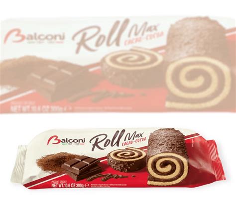 11x300g Balconi Roll Cacao Cocoa Roll Dessert Coffee Tasty Snack Made