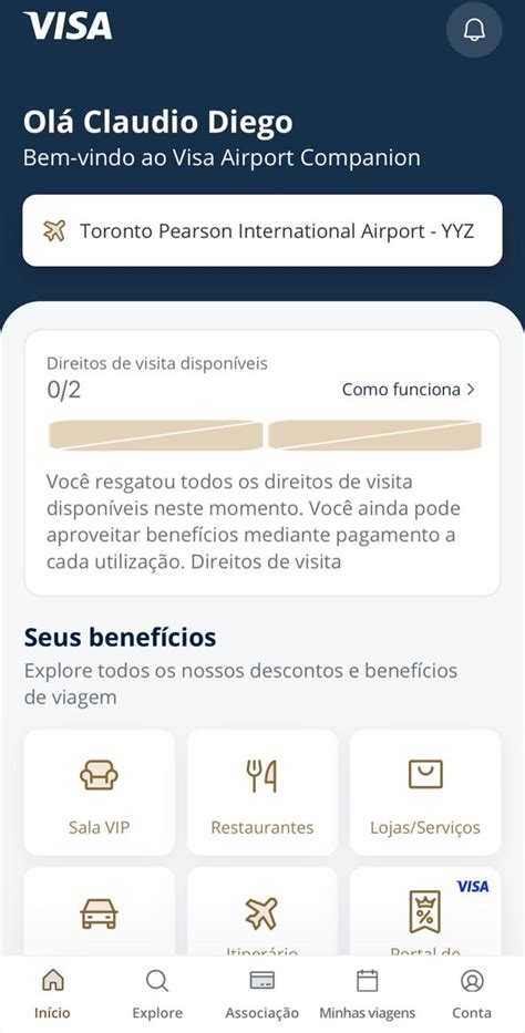 Como acessar Sala Vip cartão Visa Manual do Passageiro