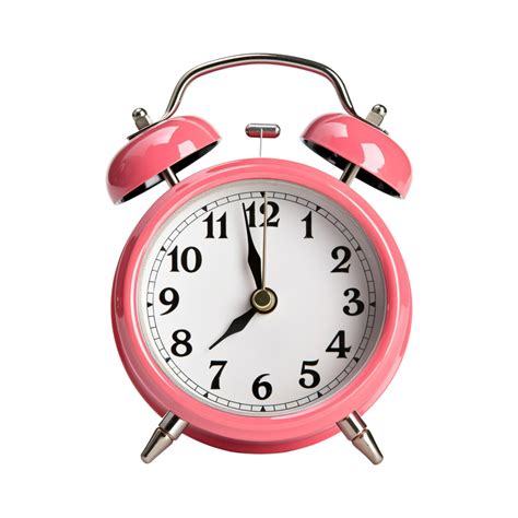 Pink Alarm Clock On A Transparent Background 24984254 Png