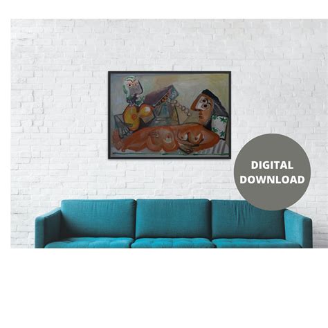 Pablo Picasso Reclining Nude And Musician Print Wall Art Etsy