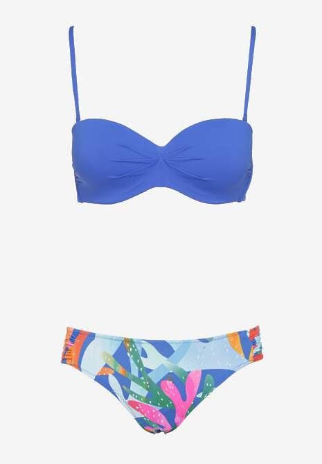 Niebieskie Bikini Marszczony Biustonosz I Majtki Typu Figi Salenthia Renee