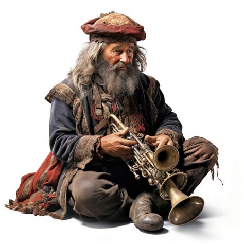 Premium AI Image | Studio Shot of Swiss Alpine Horn Player