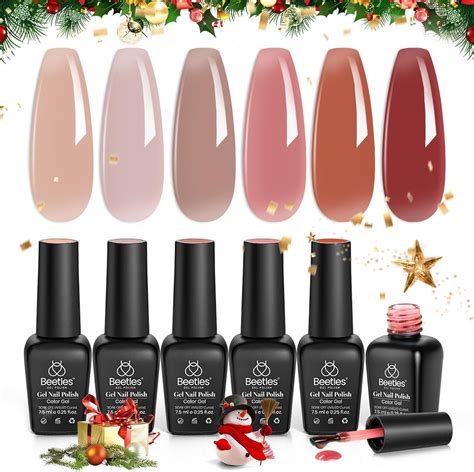 Beetles Jelly Gel Nail Polish Set Colors Drunk On Wine Neutral Sheer Nude Pink Gel Polish Kit