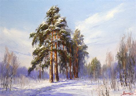 «Сосны» картина Нестерчука Степана маслом на холсте — купить на ArtNow.ru