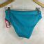 Juniors Ribbed Mid Rise Cheeky Bikini Bottom Xhilaration Blue Size Small For Sale Online