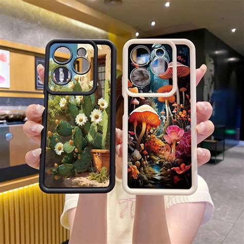 適用於 Infinix Hot i Pro Play Note Smart 蘑菇仙人掌全保護套 蝦皮購物