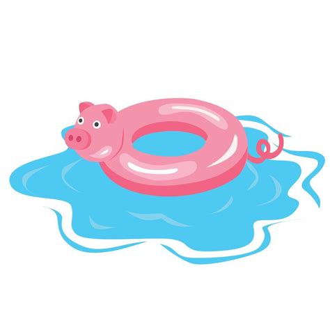 Swimming Ring In Pig Shape Inflatable Float Inflatable Pool Float