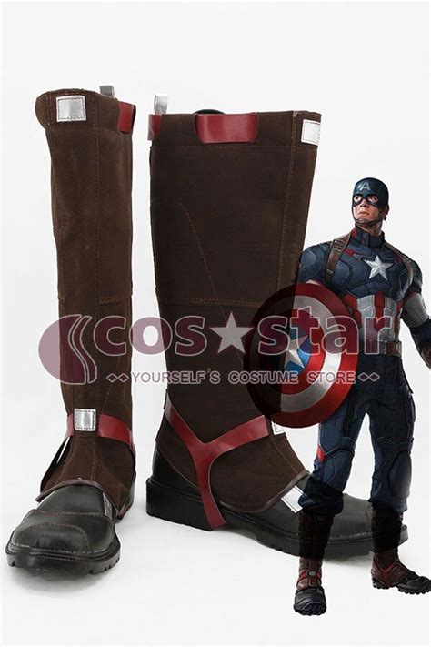 Botas Del Ej Rcito Del Capit N Am Rica Steve Rogers Para Adultos