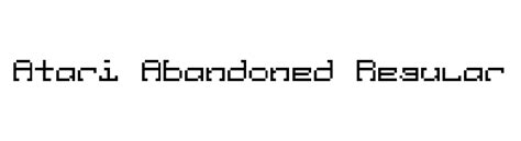 Atari Abandoned Regular Font