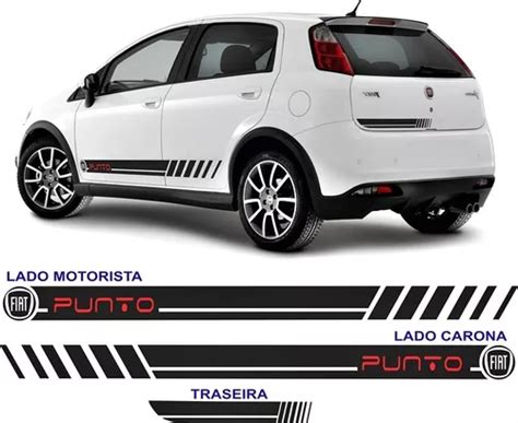 Acessorios Adesivos Fiat Punto Lateral E Traseira Kit