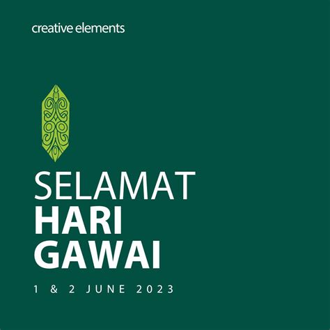 selamat hari gawai dayak   creative elements