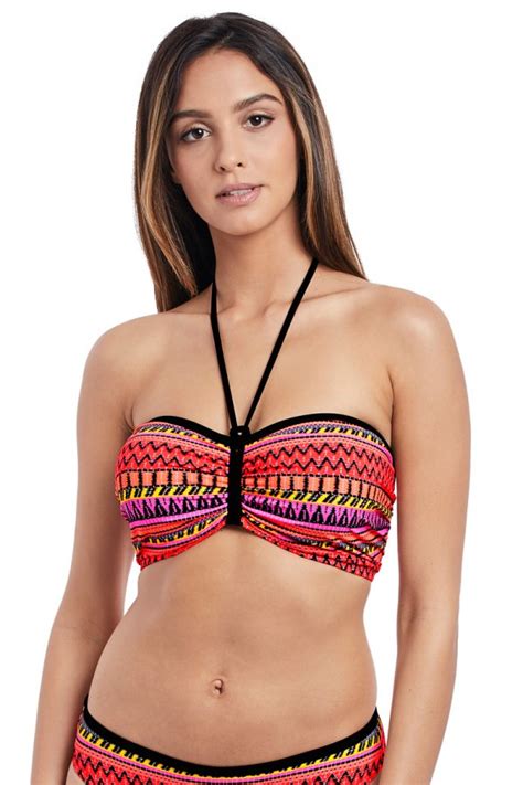 Freya Way Out West Underwire Padded Bandeau Bikini Top As