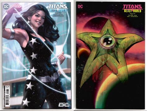 Titans Beast World Cover D Artgerm E Lenticular Variant Set Lot