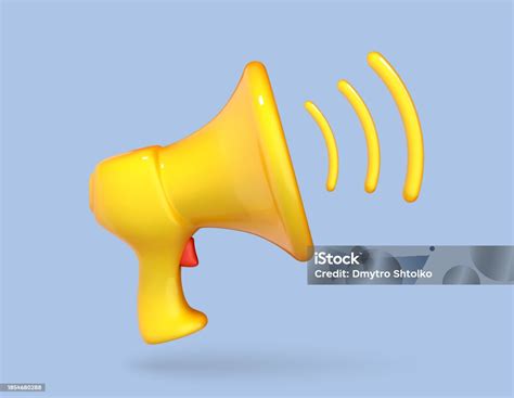 3d Cartoon Megaphone Symbols Speaker Social Media Advertising And Promotion Vector Illustration