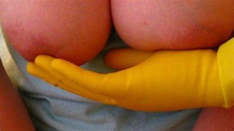 Dangling Tits Rubber Gloves DIAL UP Super Tits The Tit Buster Clips4sale