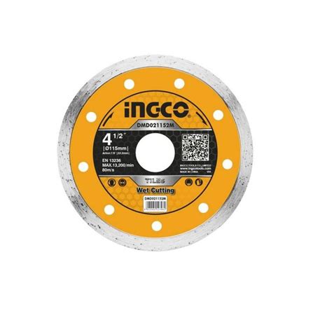 DISCO DIAMANTATO A UMIDO 115mm INGCO PER GRES PORCELLANATO E CERAMICA