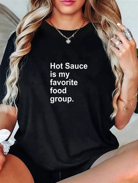 Cotton Hot Sauce Is My Favorite Food Group Spicy Salsa Burn Shirt