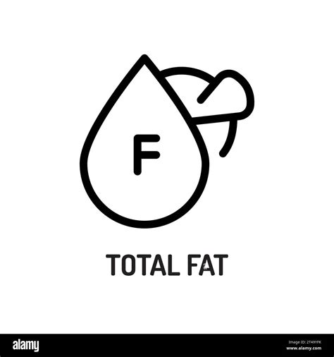 total fat  black icon nutrition facts stock vector image art alamy