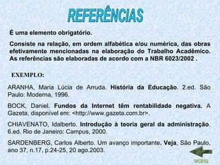Estrutura trabalho academico | PPT
