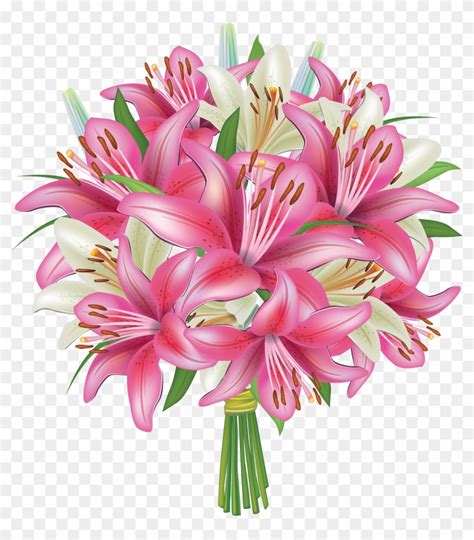 Free Clipart Image Flower Bouquets - Pink Flower Bouquet Clip Art - Png Download (#119106) - PikPng