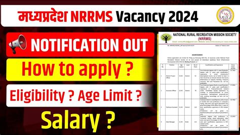 Nrrms Vacancy Post Mp Vacancy Nrrms