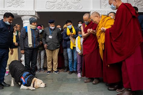 His Holiness The Dalai Lama Attends A Long Life Prayer Ceremony Offered