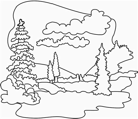 Black And White Scenery Clipart