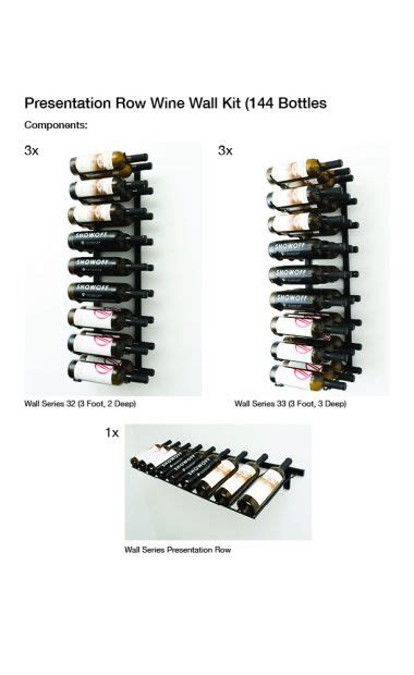 W Series Presentation Row Wine Display Kit Bottles Vintageview