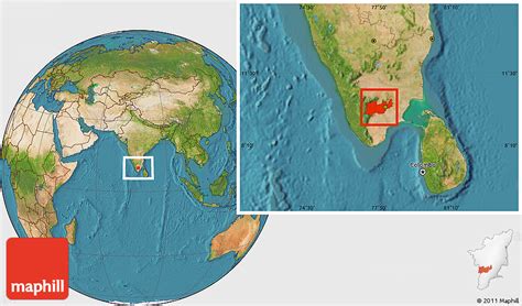 Satellite Location Map Of Madurai