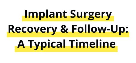 Implant Surgery Recovery and Follow-Up: A Typical Timeline - All at Once® Implant Bridge