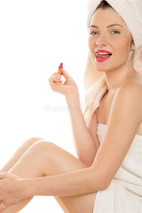 Attractive Naked Woman Lying In A Milk Bath With Rose Petal Stock Image Image Of Human Girl