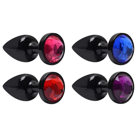 Plug Anal Preto Em Abs Pedra Hot Pink