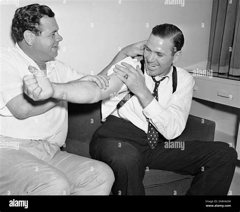 Babe Ruth Decides That Dizzy Dean S Pitching Arm Is Ripe For The All Star Game In Which The