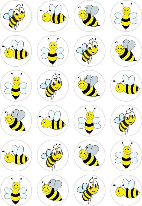 Bee Cupcake Toppers Free Printable Templates Printable