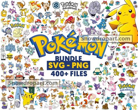 400 Pokemon Svg Bundle Pokemon Svg Pokemon Characters Satoshi Svg