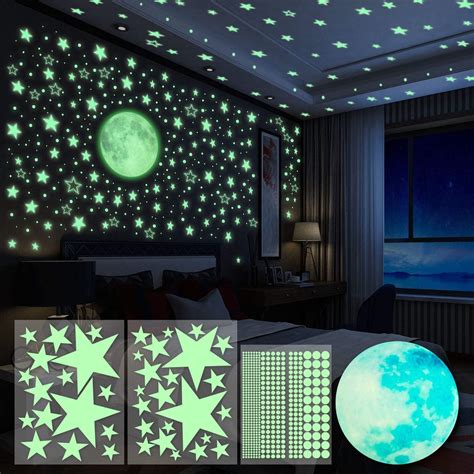 Sticker Da Muro Bosster Stelle Luminose E Luna Fluorescente Adesivi