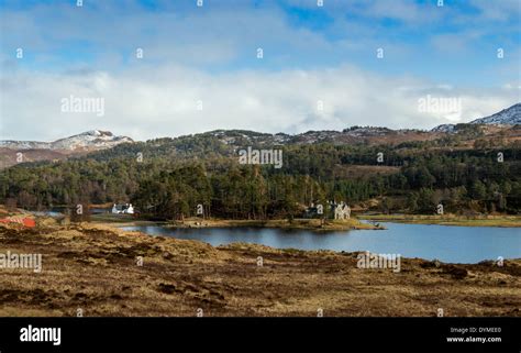 Glen Affric Lodge And Loch Affric Scotland Stock Photo 68677224 Alamy