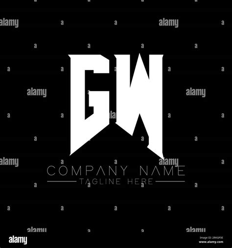 gw letter logo design initial letters gw gamings logo icon