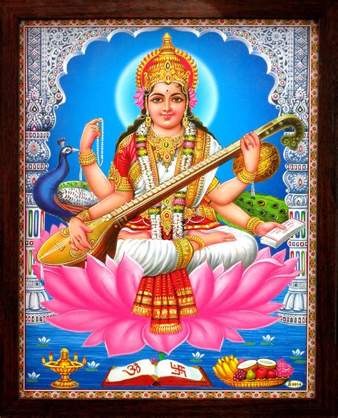 Buy Handicraft Store Goddess Saraswati Playing Her Saraswati Veena With