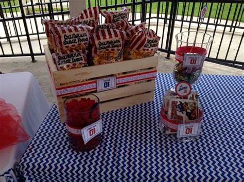 Baseball Theme Birthday Party Candy Bar Snack Table Concession Stand