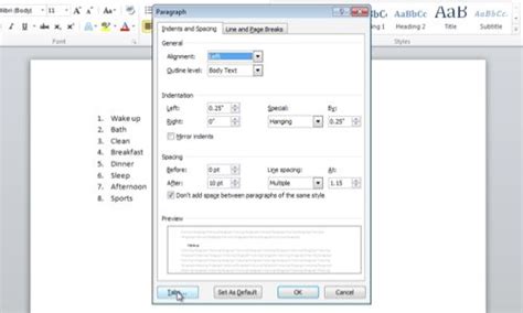 How To Set Tabs In Word Howtech