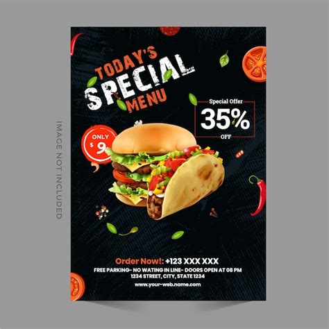 Premium Vector Fast Food Flyer Design