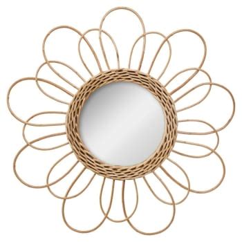 Miroir Rond Rotin Cm Maisons Du Monde