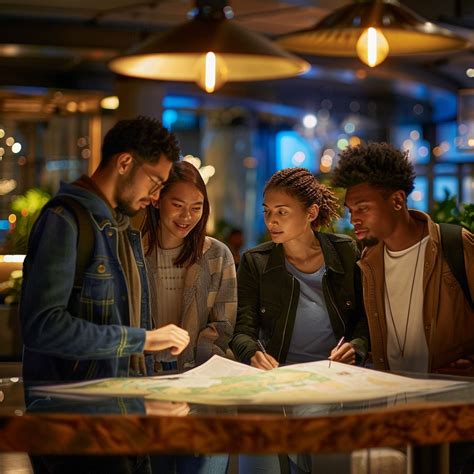 friends planning  image friends map cafe